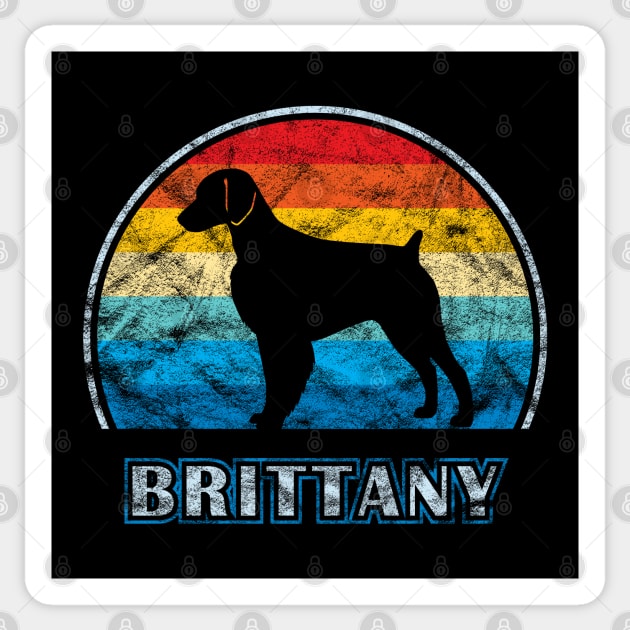 Brittany Vintage Design Dog Sticker by millersye